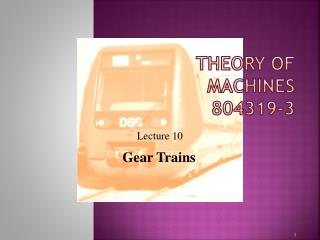 Theory of Machines 804319-3