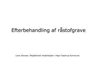 Efterbehandling af råstofgrave