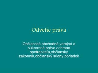 Odvetie práva