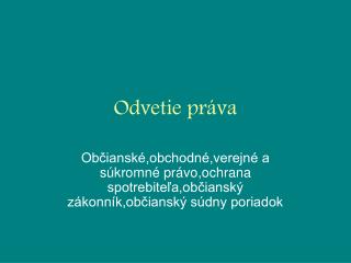 Odvetie práva