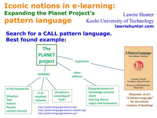 Iconic notions in e-learning: Expanding the Planet Project's pattern language