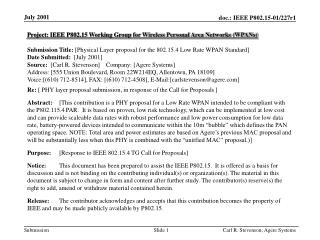 Project: IEEE P802.15 Working Group for Wireless Personal Area Networks (WPANs)