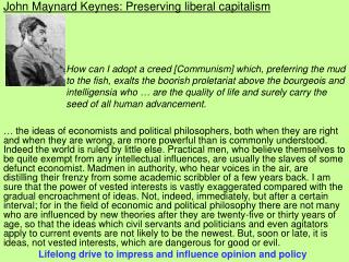 John Maynard Keynes: Preserving liberal capitalism