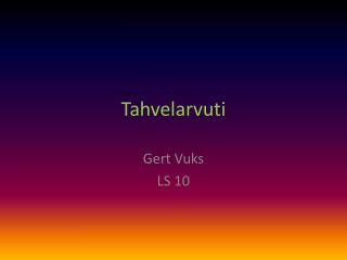 Tahvelarvuti