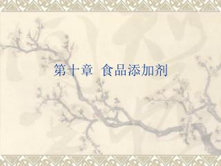 第十章 食品添加剂