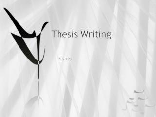 Thesis Writing