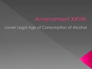 Amendment XXVIII