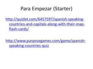 Para Empezar (Starter)