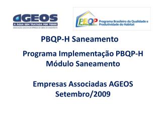 PBQP-H Saneamento