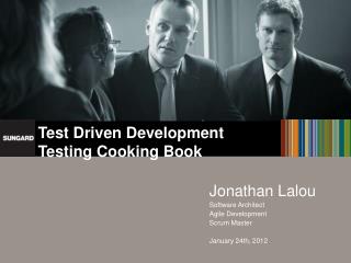 Test Driven Development Testing Cooking Book