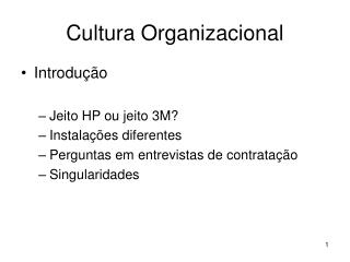 Cultura Organizacional