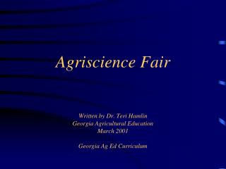 What is the Agriscience Fair?