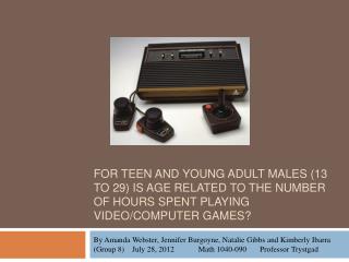 Age vs. Video/Computer Games