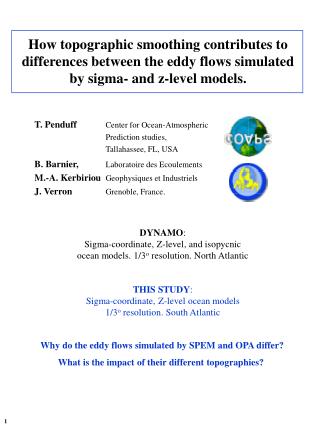 DYNAMO : Sigma-coordinate, Z-level, and isopycnic ocean models. 1/3 o resolution. North Atlantic