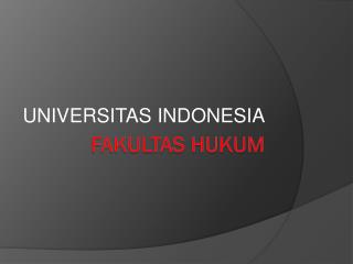 FAKULTAS HUKUM