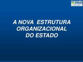 A NOVA ESTRUTURA ORGANIZACIONAL DO ESTADO