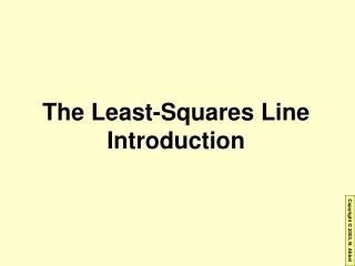 The Least-Squares Line Introduction