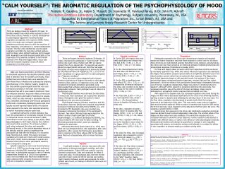 “CALM YOURSELF”: THE AROMATIC REGULATION OF THE PSYCHOPHYSIOLOGY OF MOOD