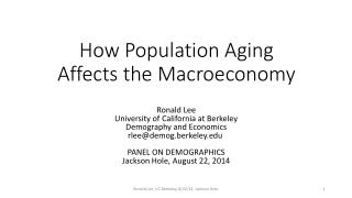 How Population Aging Affects the Macroeconomy