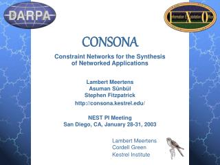 CONSONA Constraint Networks for the Synthesis of Networked Applications