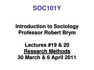 SOC101Y