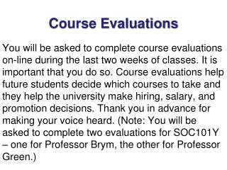 Course Evaluations