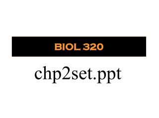 BIOL 320