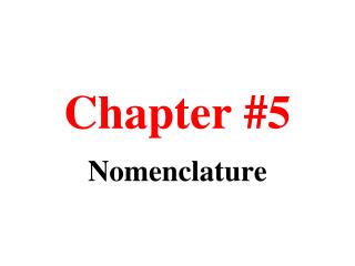 Chapter #5