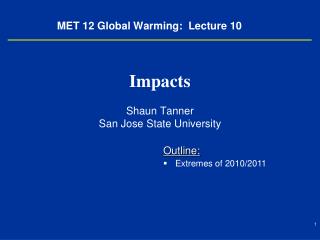 MET 12 Global Warming: Lecture 10