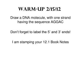 Warm-Up 2/15/12