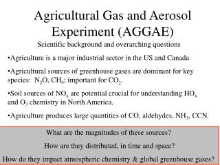 Agricultural Gas and Aerosol Experiment (AGGAE)