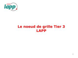 Le noeud de grille Tier 3 LAPP