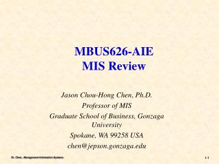 MBUS626-AIE MIS Review