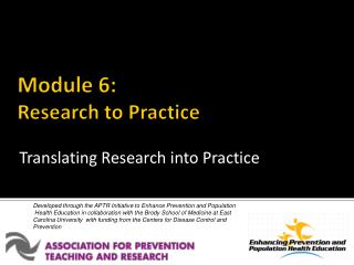Module 6: Research to Practice