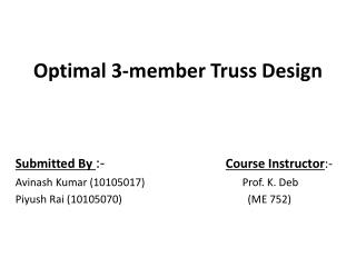 Optimal 3-member Truss Design