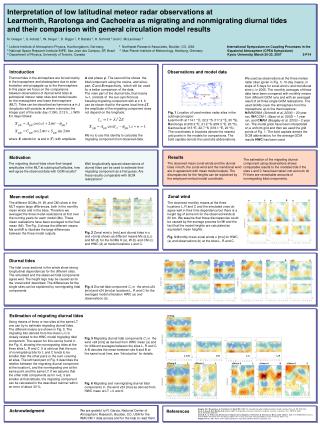 Observations and model data