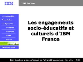 Les engagements socio-éducatifs et culturels d'IBM France
