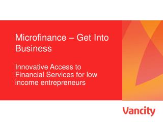 Microfinance – Get Into Business