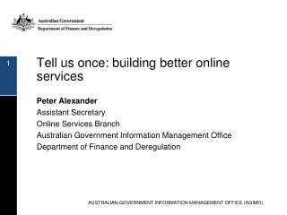 Tell us once: building better online services