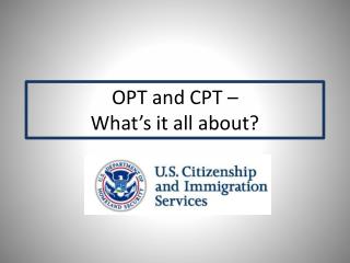 OPT and CPT – What’s it all about?