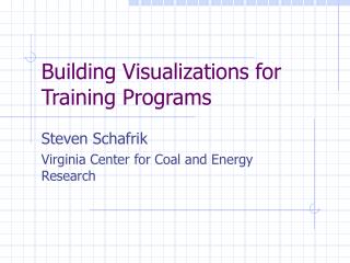 Building Visualizations for Training Programs