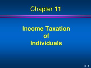 Income Taxation of Individuals