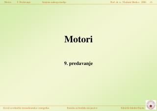 Motori 9. predavanje