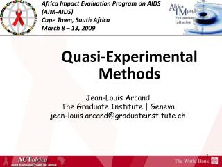 Quasi-Experimental Methods