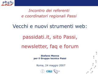 Incontro dei referenti e coordinatori regionali Passi