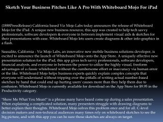 Sketch Your Business Pitches Like A Pro With Whiteboard Mojo