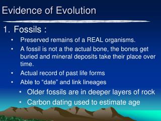 Evidence of Evolution