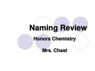 Naming Review