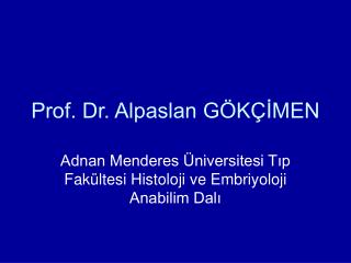 Prof. Dr. Alpaslan GÖKÇİMEN