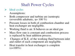 Shaft Power Cycles